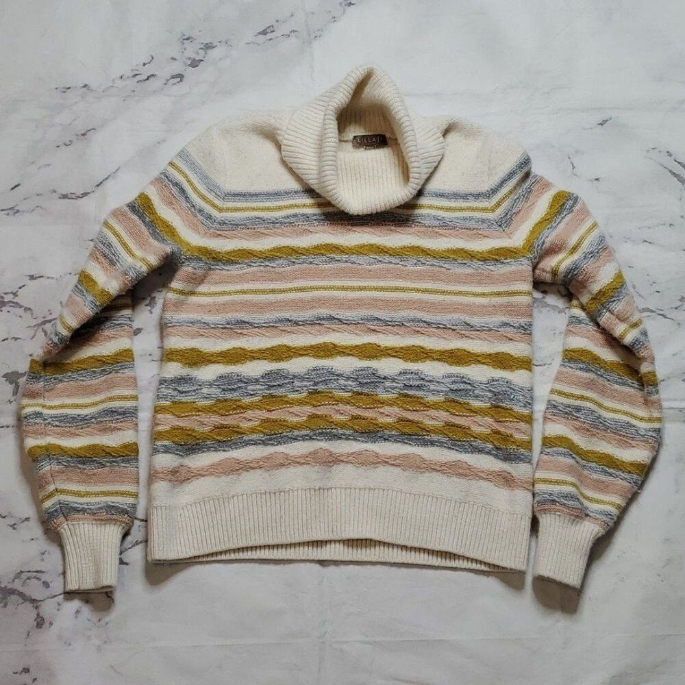Lilla P Full Sleeve Textured Turtleneck Sweater